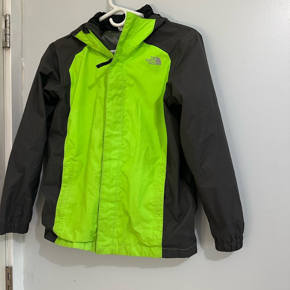 The North Face Kids' Green and Black Raincoat